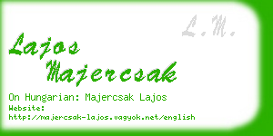 lajos majercsak business card